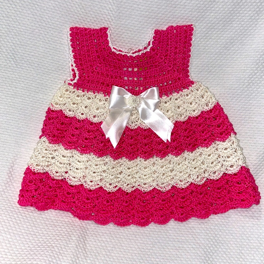 Handmade Crochet Baby Dress